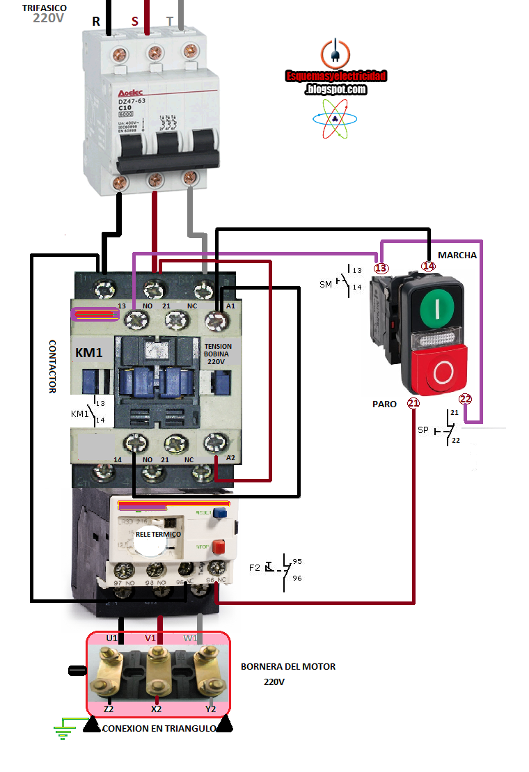 ... CONEXION+TRIFASICO wiring magnetic contactor diagram efcaviation com magnetic contactor wiring diagram pdf at cita