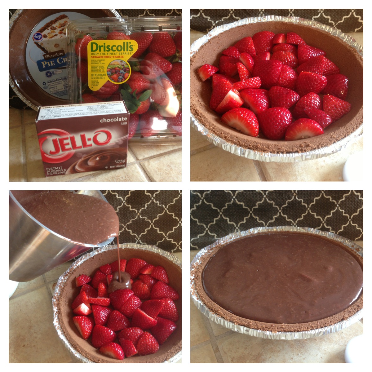strawberry jello pudding pie