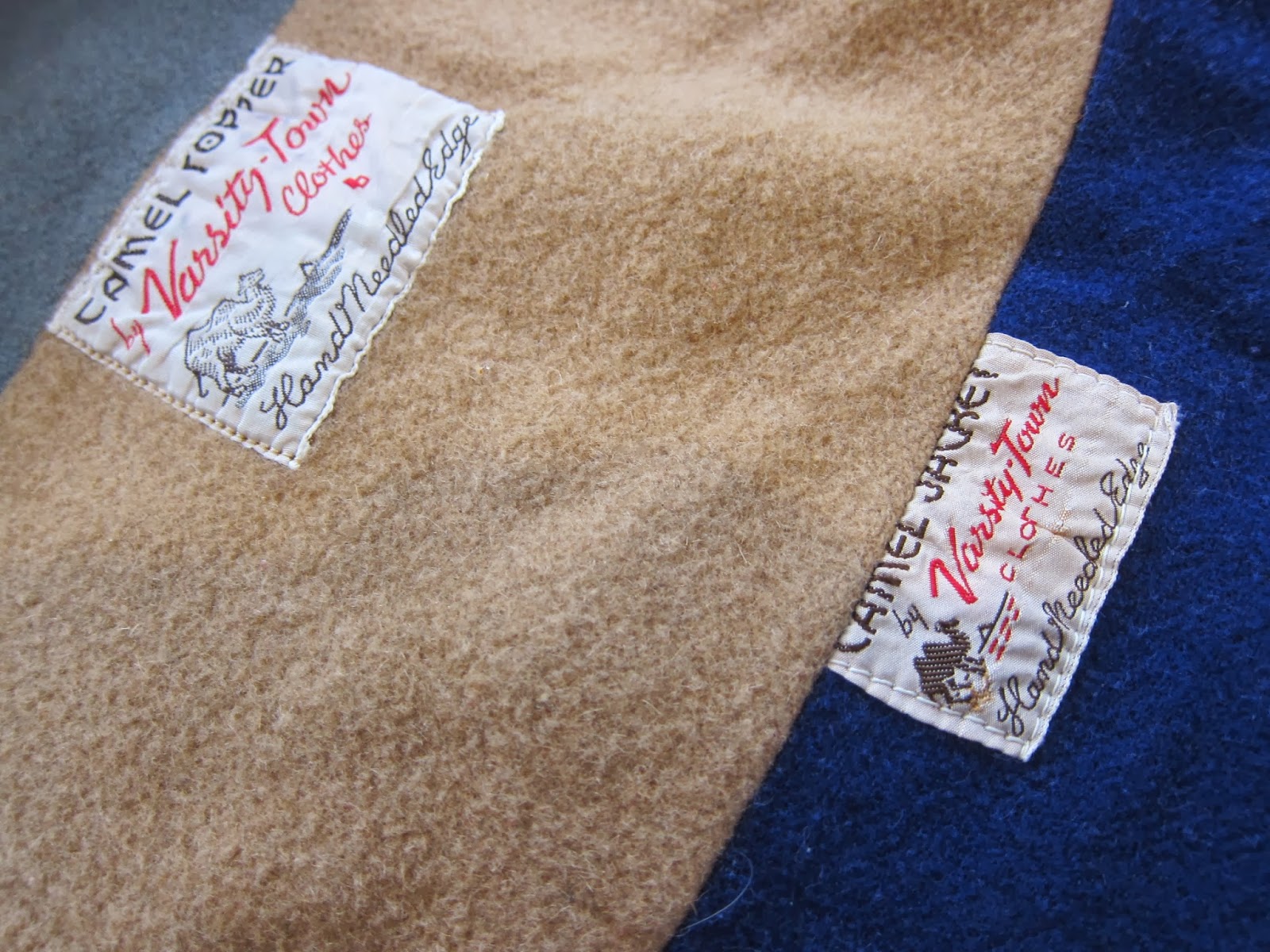 A Passion for Vintage Textiles Blanket label....