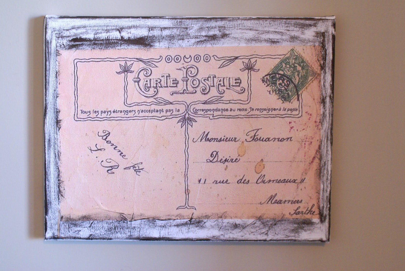 Vintage Postcards On Canvas