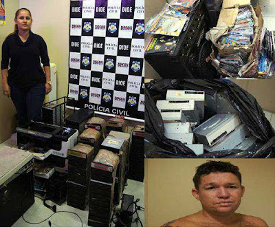 POLÍCIA CIVIL DESMONTA ESTÚDIO DE REPRODUÇÃO DE MÍDIAS "PIRATAS"