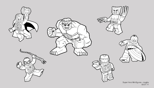 LEGO Marvel Super Hero Coloring Pages