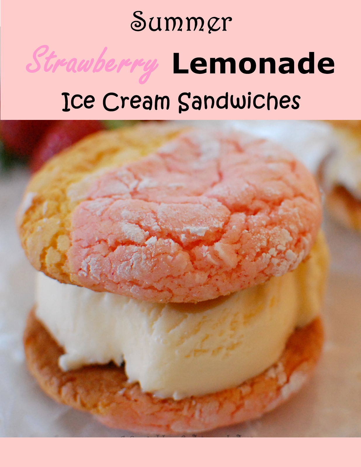 A Sprinkle of This and That Summer Strawberry Lemonade Ice Cream