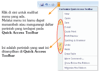 Menu Customize Quick Acces Toolbar