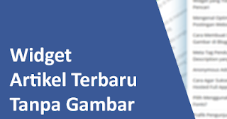 memasang recent post - artikel terbari di blog
