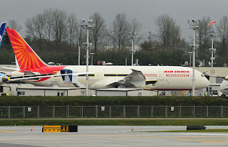 an airplane on the runway