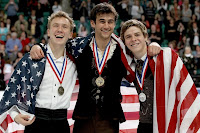 Bradley, Dornbush, and Miner pose for a victory photo at the 2011 U.S. Figure Skating Championships. Photo courtesy daylife.com