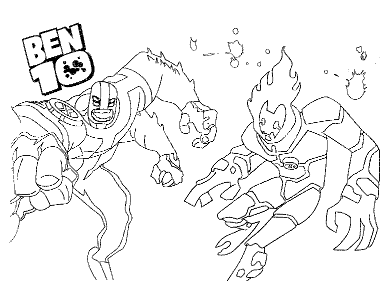 desenhos para colorir do ben 10 força alienígena