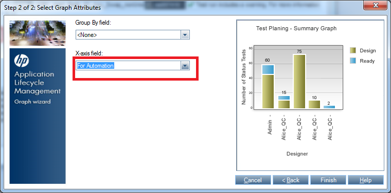 Selecting X-axis Field in ALM summary graphs Selecting X-axis Field in ALM summary graphs