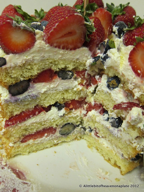 A little bit of heaven on a plate... Fresh Fruit & Cream Genoise