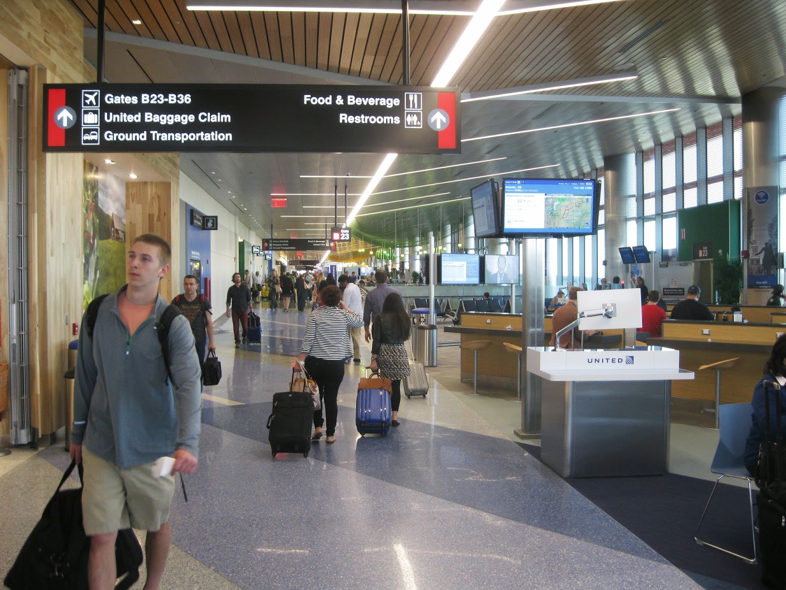 Airline Terminal Mania United's new Terminal B space at BOS Some