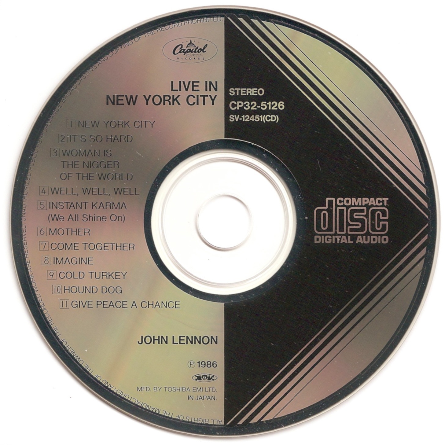 The First Pressing CD Collection John Lennon Live in New York City