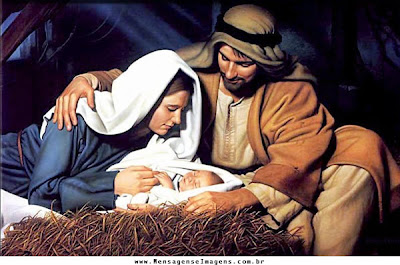 Feliz Natal e um próspero Ano Novo família sagrada