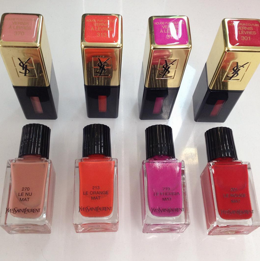 NEW YSL Vernis À Lèvres Glossy Stain Shades (With Matching Matte Nail