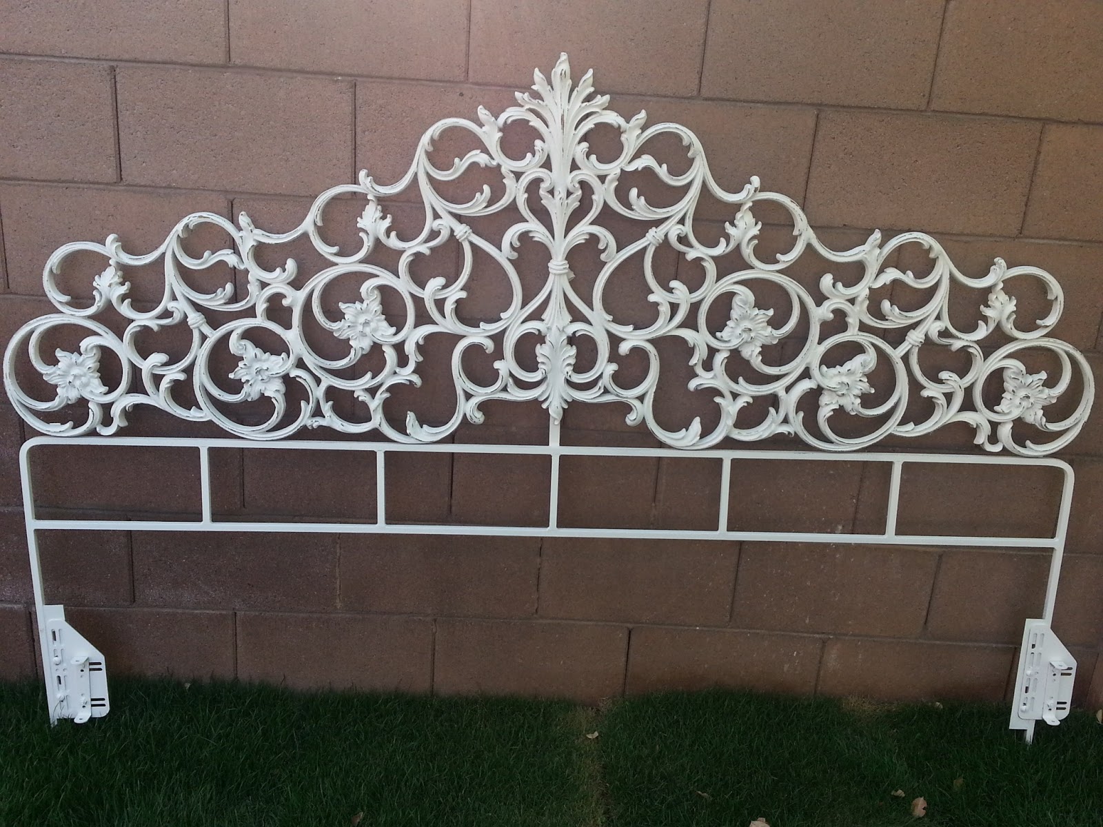 vintage king headboard solid oak vintage king headboard iron scrolls and flowers swiss mocha color 50000 sold welcome to shabbylicious chic vintage king headboard solid oak vintage king headboard iron scrolls and flowers swiss mocha color 50000 sold welcome to shabbylicious chic