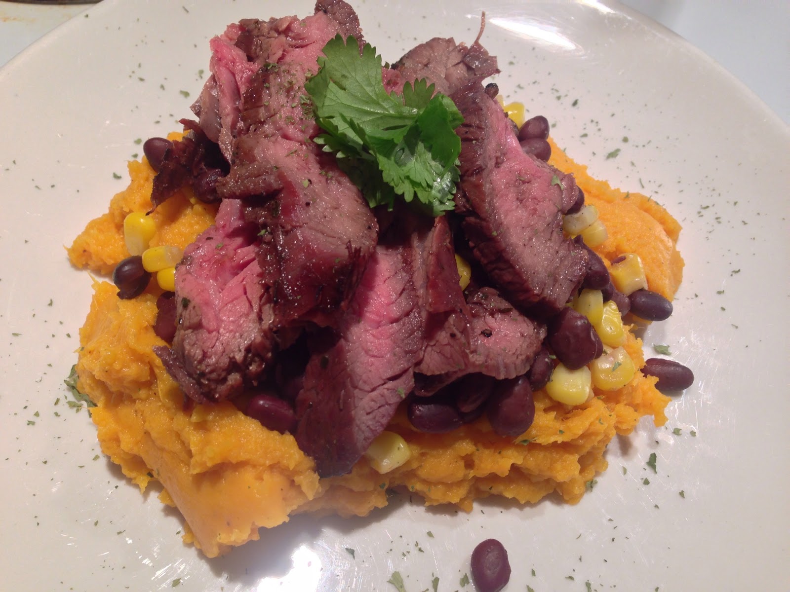 Health & Lifestyle Management Flank Steak with Sweet Potatoes, Black