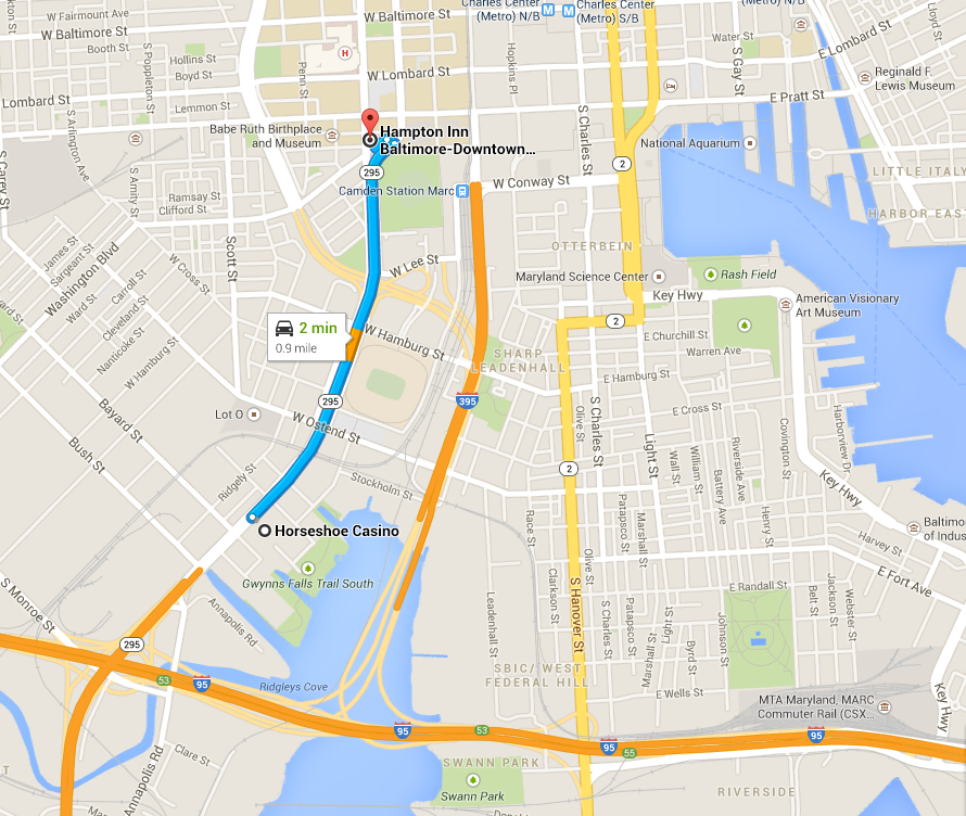 Horseshoe casino baltimore maryland directions