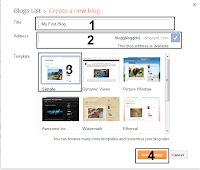 choose blog name and template choose blog name and template