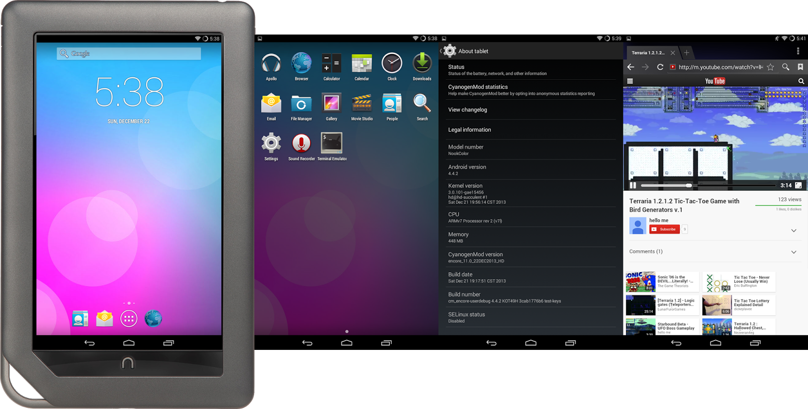 Nook Color 蘇生＆ KitKat（Android 4.4 導入） シリコンバレーでガラクタを