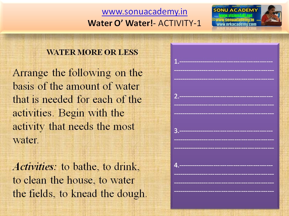 SONU ACADEMY WATER O WATER ACTIVITY