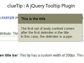 clueTip: A jQuery Tooltip Plugin clueTip: A jQuery Tooltip Plugin