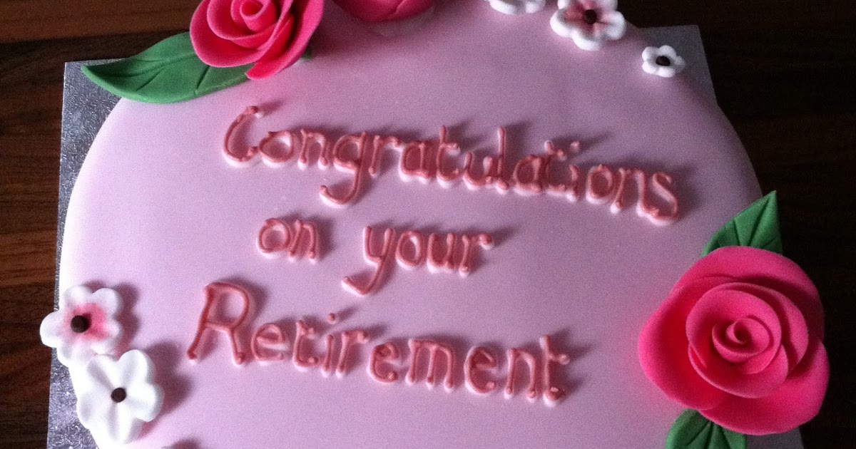 Caked in Icing Flower Retirement Cake