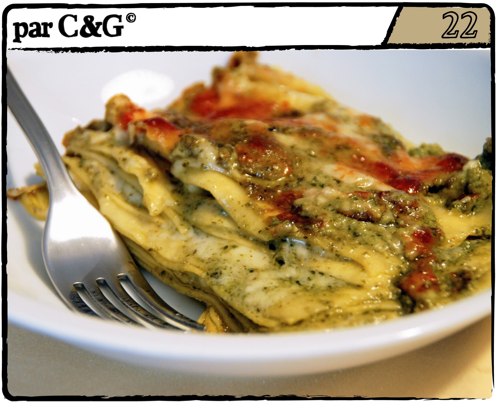 Cook is Good LASAGNE FONDANTES AU PESTO DE BASILIC ET AU FROMAGE ASIAGO