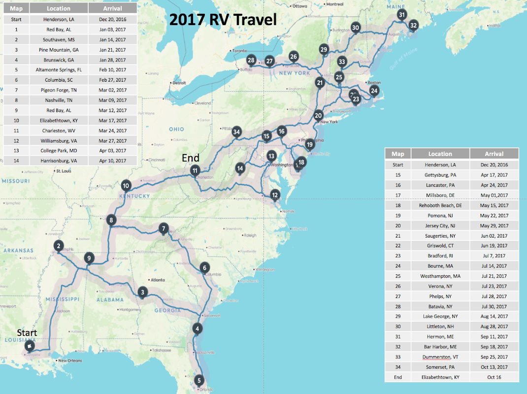 Travel Map 2017