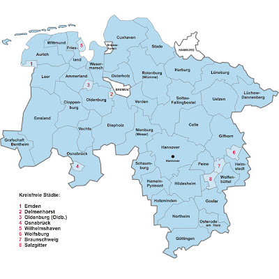 Niedersachsen Karte