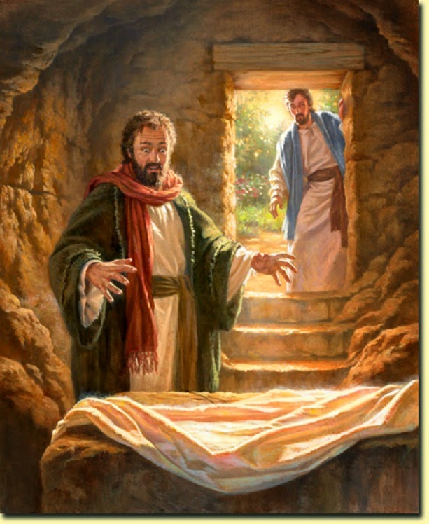 Znalezione obrazy dla zapytania Apostołowie przy grobie Zmartwychwstałego