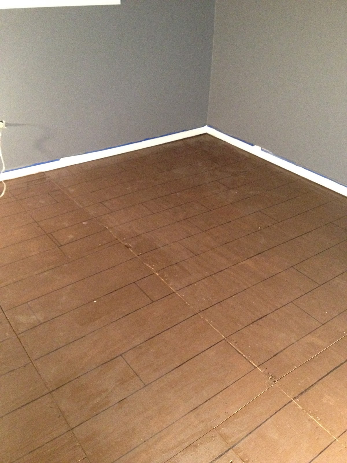 General Splendour Ugly carpet gone I painted underlayment to look