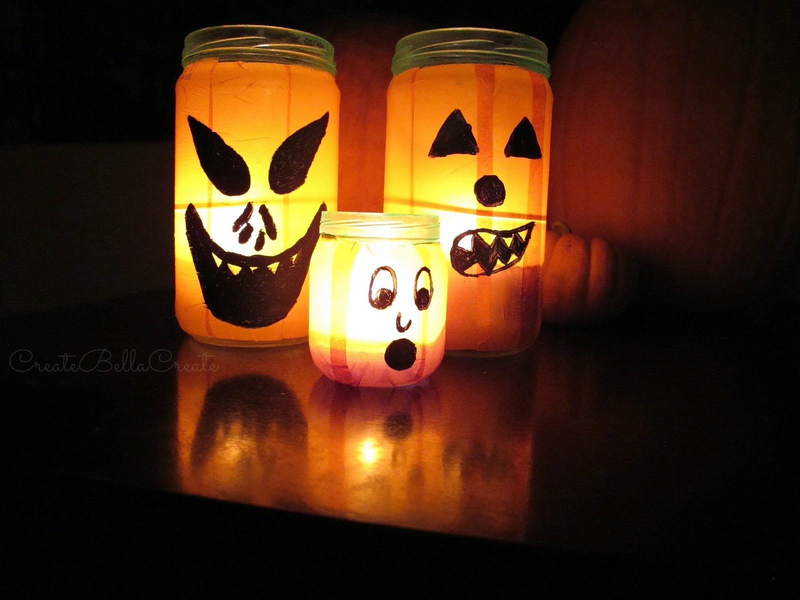 createbellacreate Tissue Paper Glass Jar Luminaries