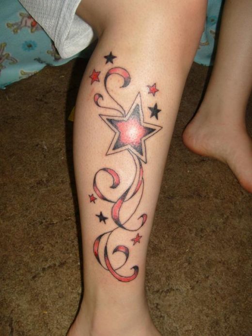 Ok girls hands up if ya want a great tattoo on yer leg check out this 