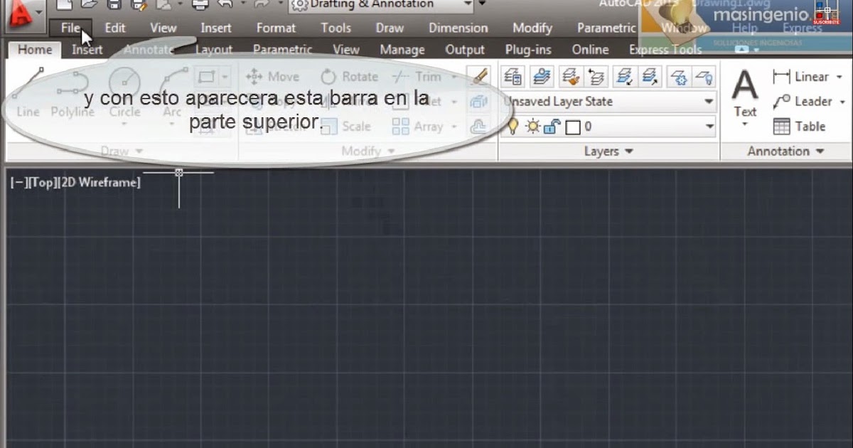 Cadistic Tutoriales, Tips y Trucos de AutoCAD Activar barra de menús