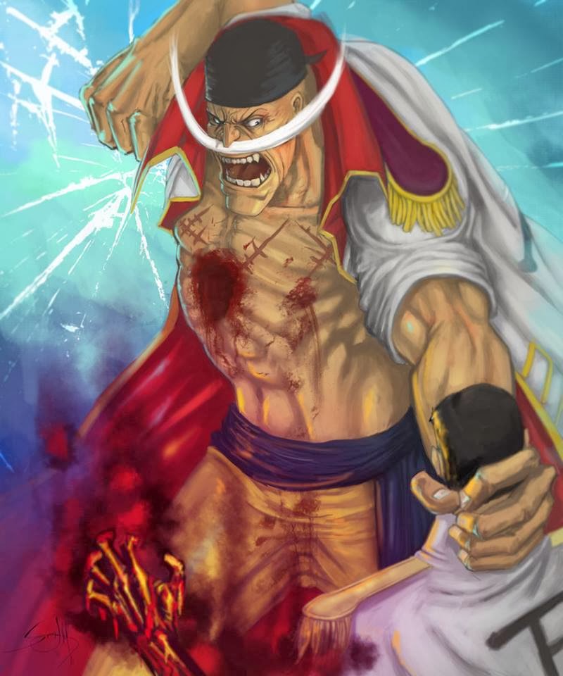 Photo anime Whitebeard vs Akainu