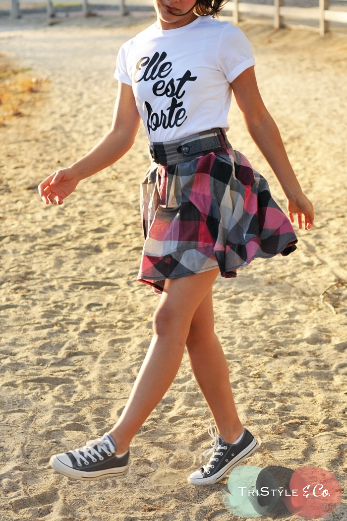 TriStyle & Co., She is Clothing, Chucks, Casual Style, tee and skirt TriStyle & Co., She is Clothing, Chucks, Casual Style, tee and skirt