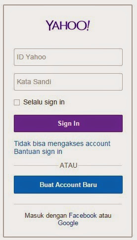 masuk yahoo via facebook