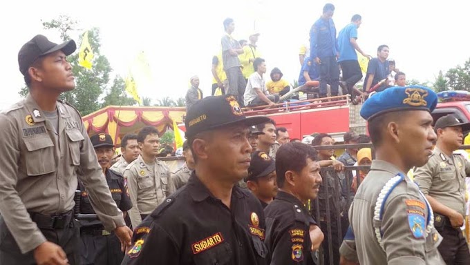 Senkom Lampung PAM Kampanye Pemilu bersama Polres
