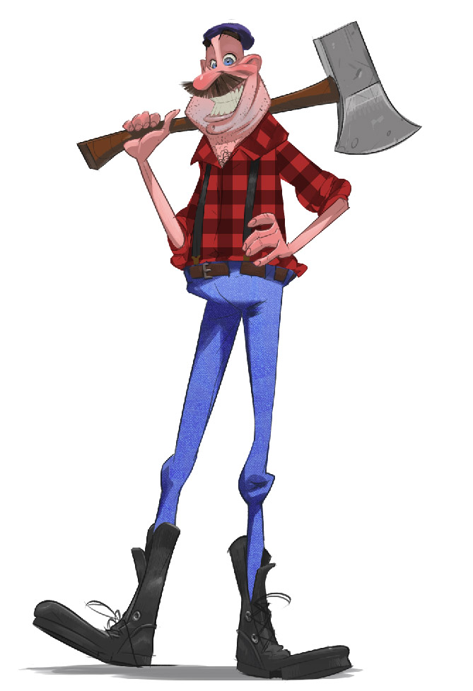 P.Cohen Sketch Blog Lumberjack attack!