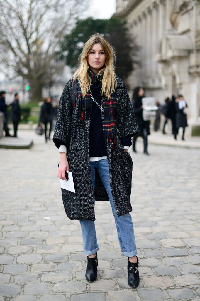 Tweed and tartan layering Tweed and tartan layering