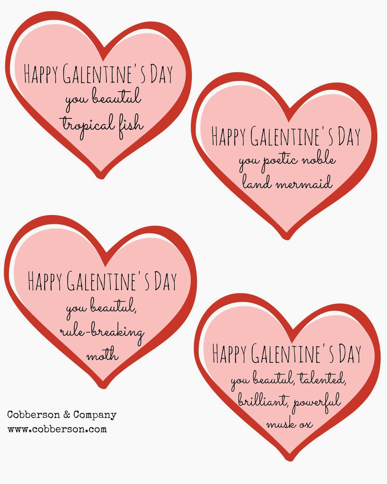 Happy Galentine's Day, you noble DIYer! + Free Printable | Cobberson + Co.1280 x 1600