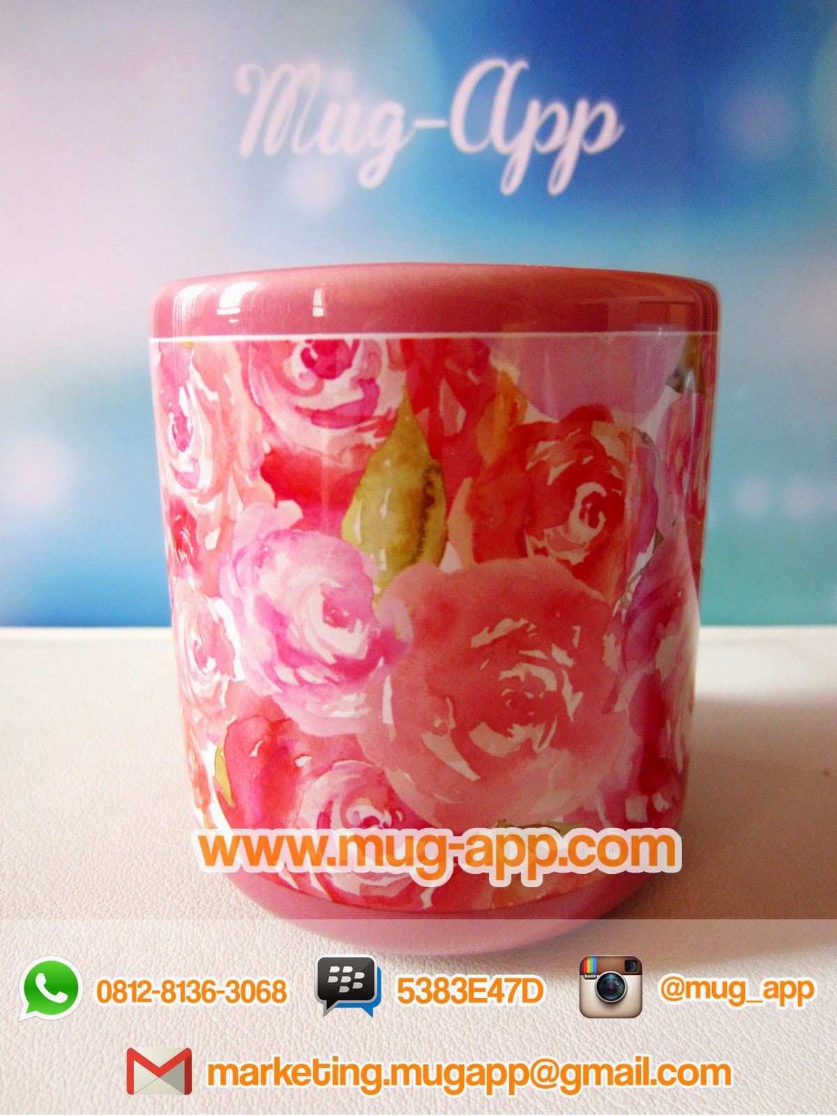 Souvenir Mug Bali Motif Shabby Wedding Mug dan Souvenir Promosi