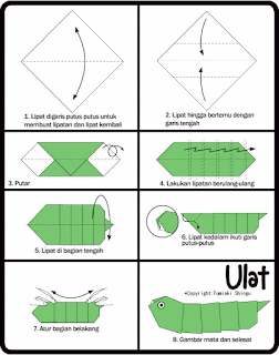 Origami ULAT - Media Anak PAUD