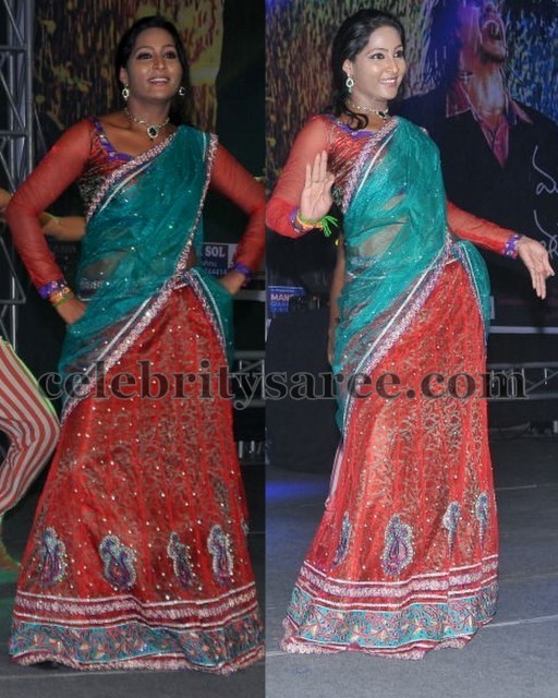 Dancer in Shimmer Half Saree