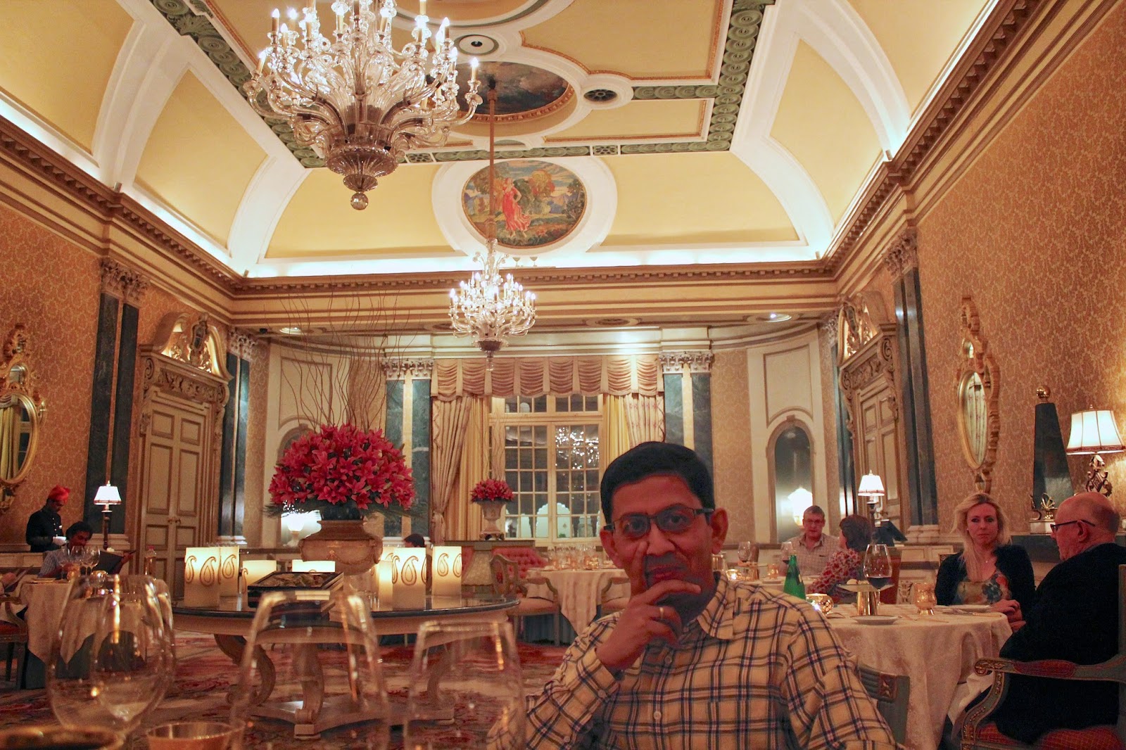 Dining at Suvarna Mahal, Rambagh Palace Jaipur