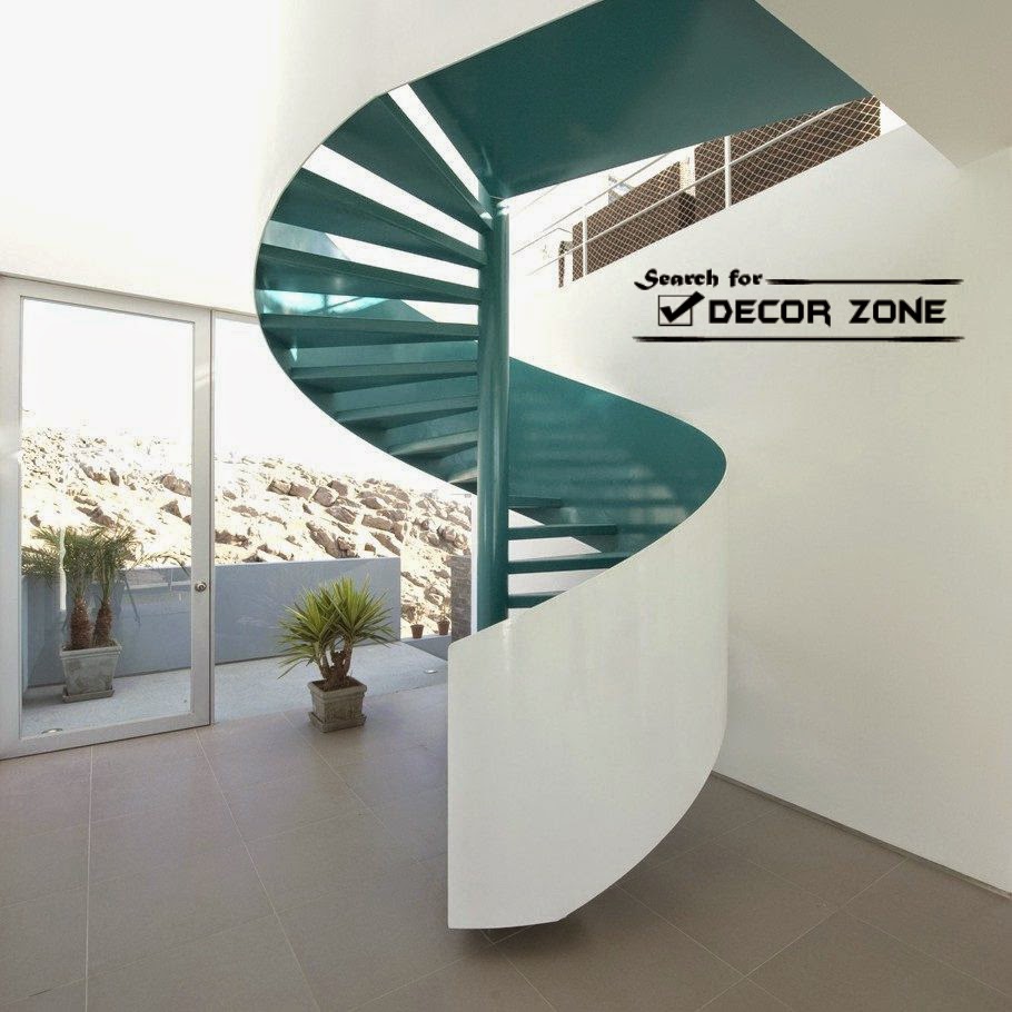 modern spiral staircase designs made of metal