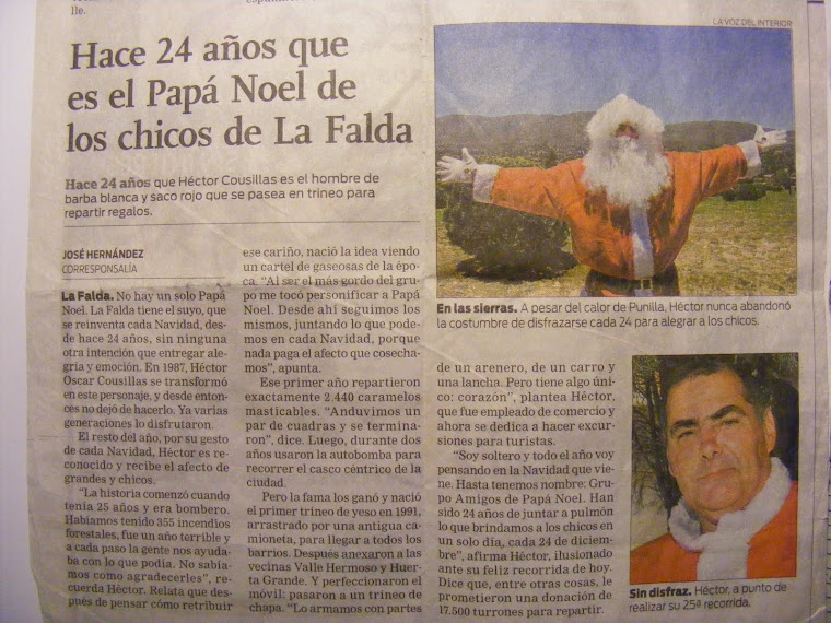 Diario La Voz del Interior, reportaje a Papa Noel em sus 24º años de vida