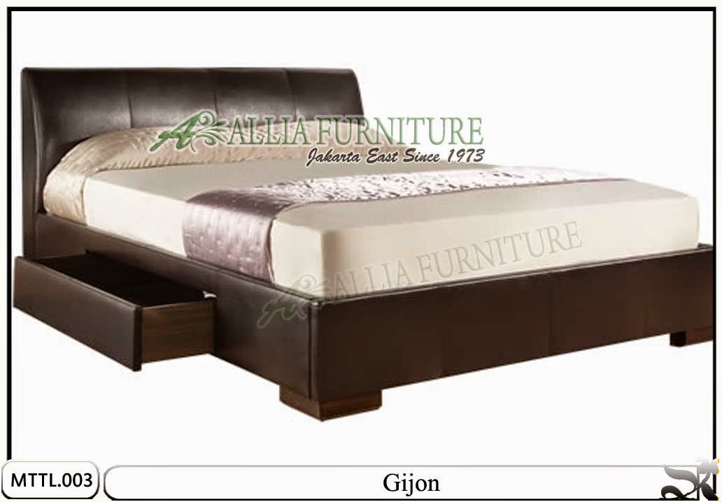 Tempat tidur minimalis model laci kulit Gijon Tempat tidur minimalis model laci kulit Gijon