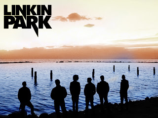 Linkin Park Logo and Band Members Seaside HD Wallpaper