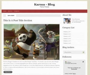 Karma Blogger Template